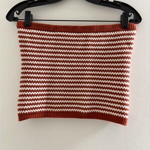 Rhythm Red and White Knit Top